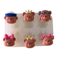 Molde de Silicone para apliques de Artesanato - Ursinhos