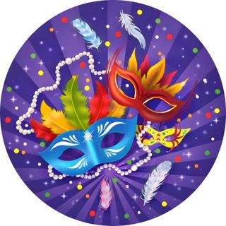 Capa de Painel Redondo Carnaval 50cm com elástico em Oferta na Shopee