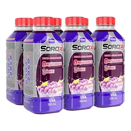 Pack com 6 - Sorox Uva 550mL em Oferta na Shopee