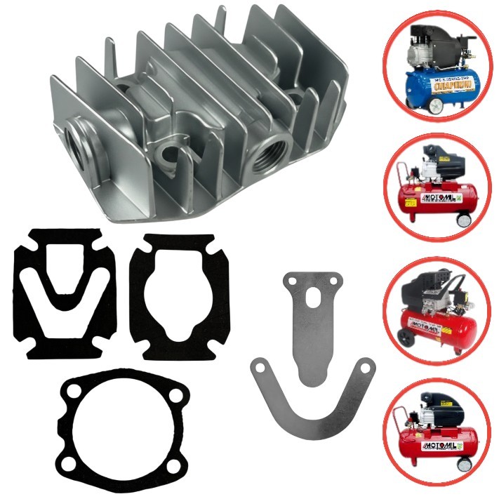 Kit Tampa do Cilindro MAM 10/50 + Jogo de Juntas + Palhetas de Compressão e Admissão CJ 8,5/MAM 8,5/MAM 8,7/MAM 10/50