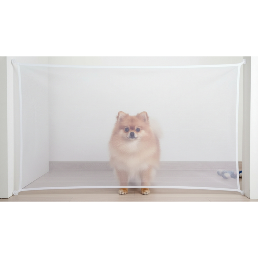 Cerca Cercado para Cachorro Cães - Tela Divisória p/ Portas - Diversos Tamanhos Cor BRANCA