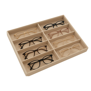 Estojo Bandeja Grande Organizadora Em Veludo Para 08 Óculos em Oferta na Shopee