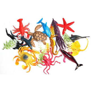 Brinquedos Aquáticos Animais Oceânicos de Borracha | Estrela-do-Mar, Pinguim ou Tubarão em Oferta na Shopee
