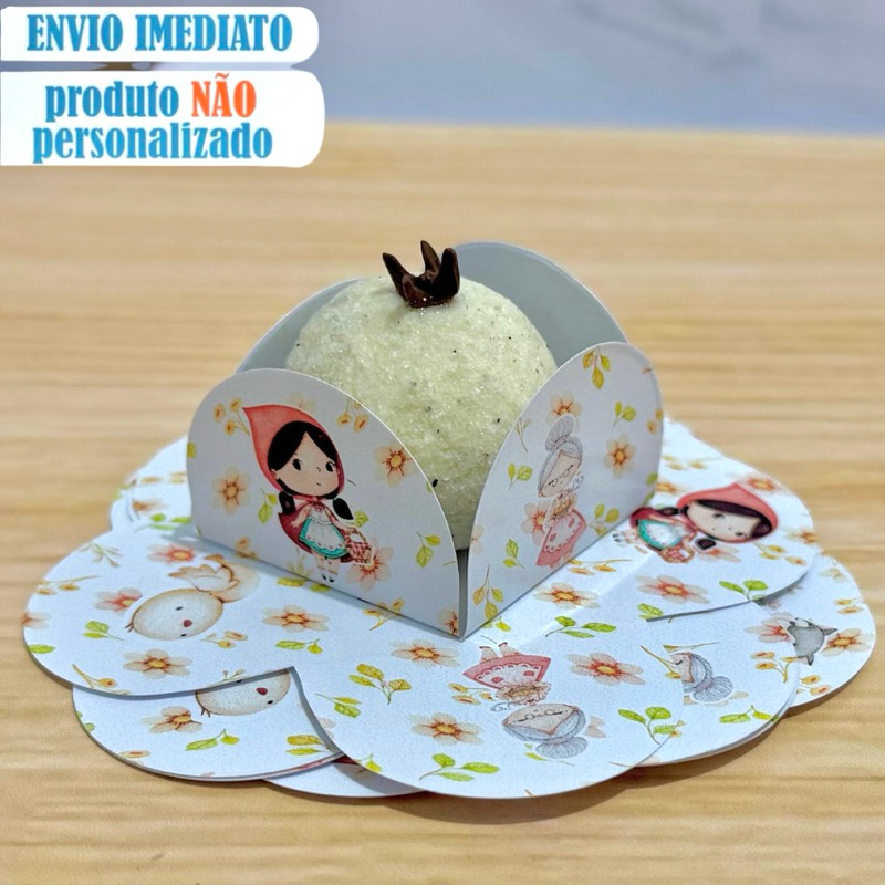 Forminha Personalizada para Docinho Chapeuzinho Vermelho Forminha temática para Brigadeiro festa aniversário