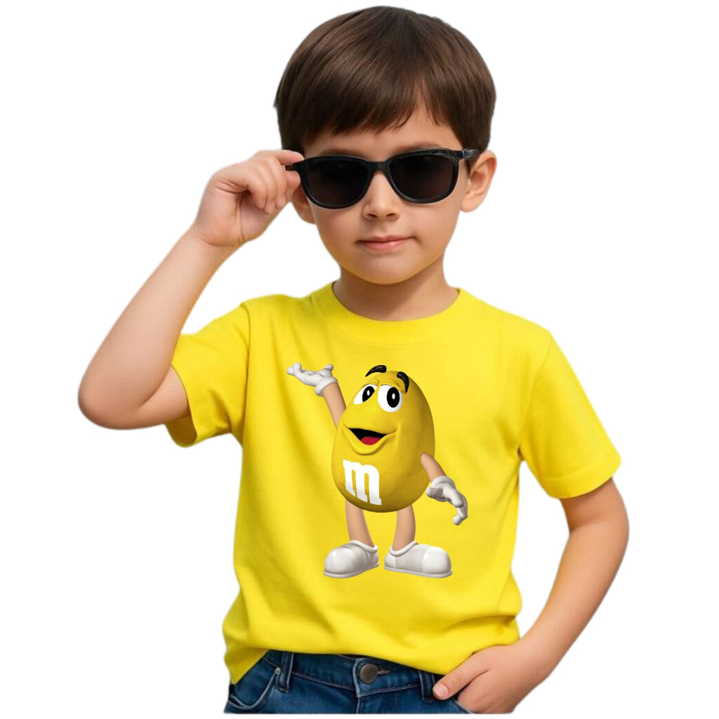 Camiseta Infantil Carnaval M&M Camisa Aniversário Blusa Festa Temática Desenho Esporte Escola em Oferta na Shopee