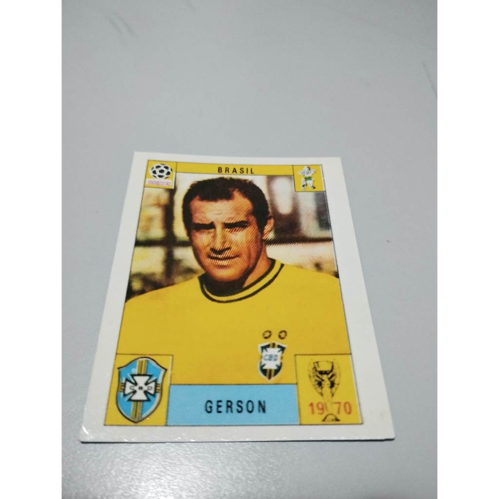 FIGURINHA GERSON JOGADOR SELEÇÃO BRASILEIRA COPA 1970- BRASIL DE TODAS AS COPAS  FIGURINHAS PANINI