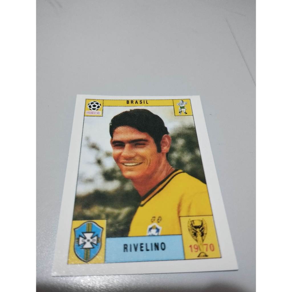 FIGURINHA RIVELINO JOGADOR SELEÇÃO BRASILEIRA COPA 1970 - BRASIL DE TODAS AS COPAS  FIGURINHAS PANINI