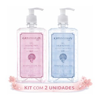 Kit 2 Álcool em Gel Higienizante Giovanna Baby 70% INPM 500ml (Escolha as Fragrâncias) em Oferta na Shopee
