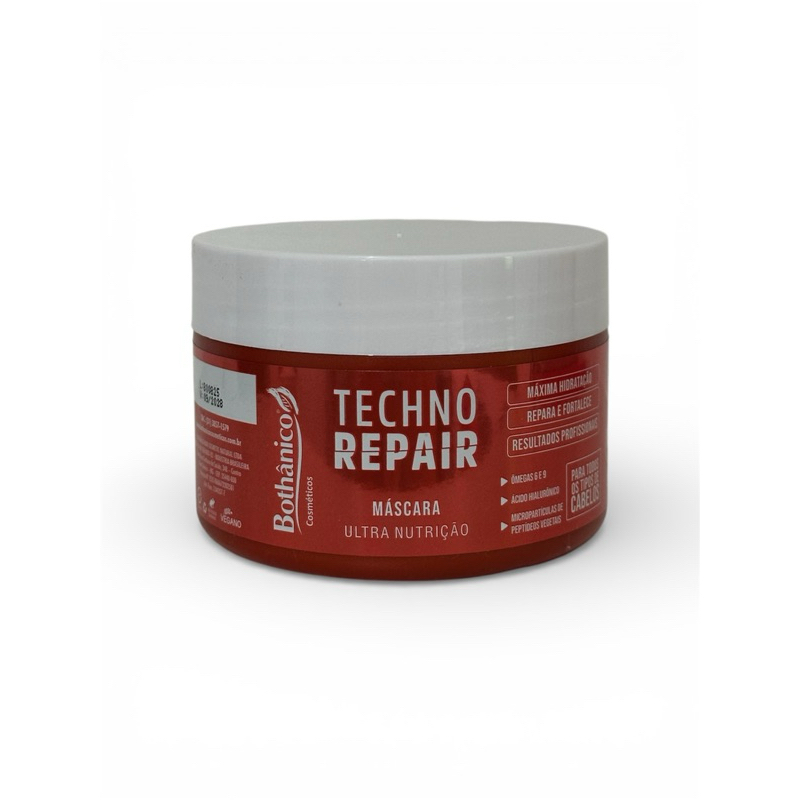 Máscara Ultra Nutrição Techno Repair Bothânico 250g | Hidratação Máxima e Reparação Profissional