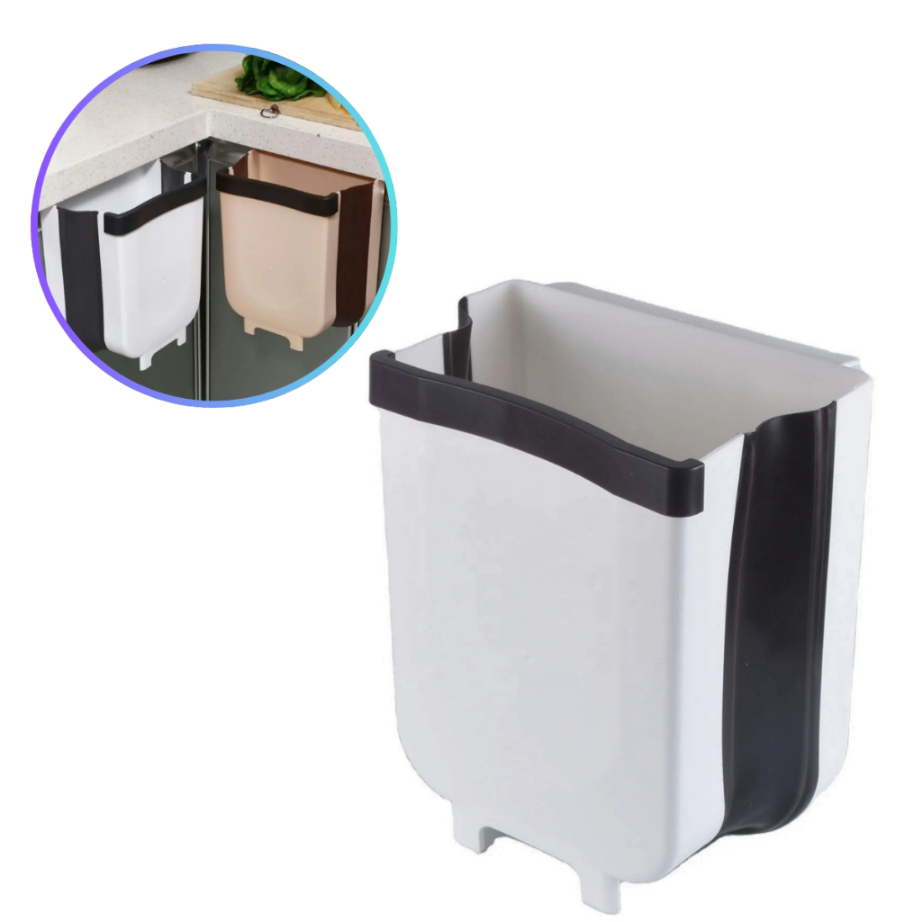 Lixeira Suspensa 9 L , 5 L  1,5 Litros Com Tampa E Suporte Alto De Adesivos E Alça De Pentura Para Cozinha E Banheiro