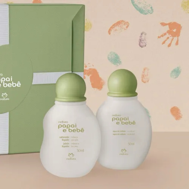 Kit Mamãe e Bebê colônia e sabonete líquido (miniaturas)