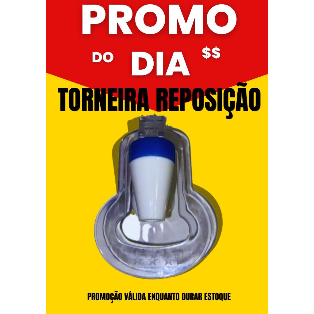 💧🚰 Par de Torneira para Filtro de Plástico | Bazar | Sem Detalhes