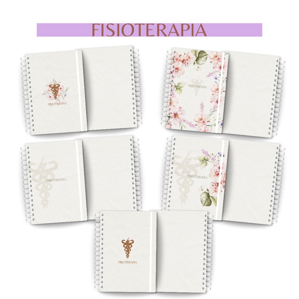 Caderno Personalizado Profissão Fisioterapia A5 | Nome na Capa, 100/200 Páginas, Presente Criativo e Exclusivo