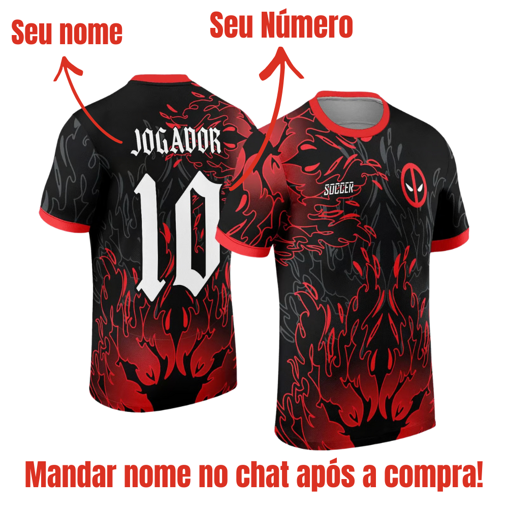 Camiseta Interclasse Personalizada Escolar DeadPool | Camisa de Time para Jogos Escolares