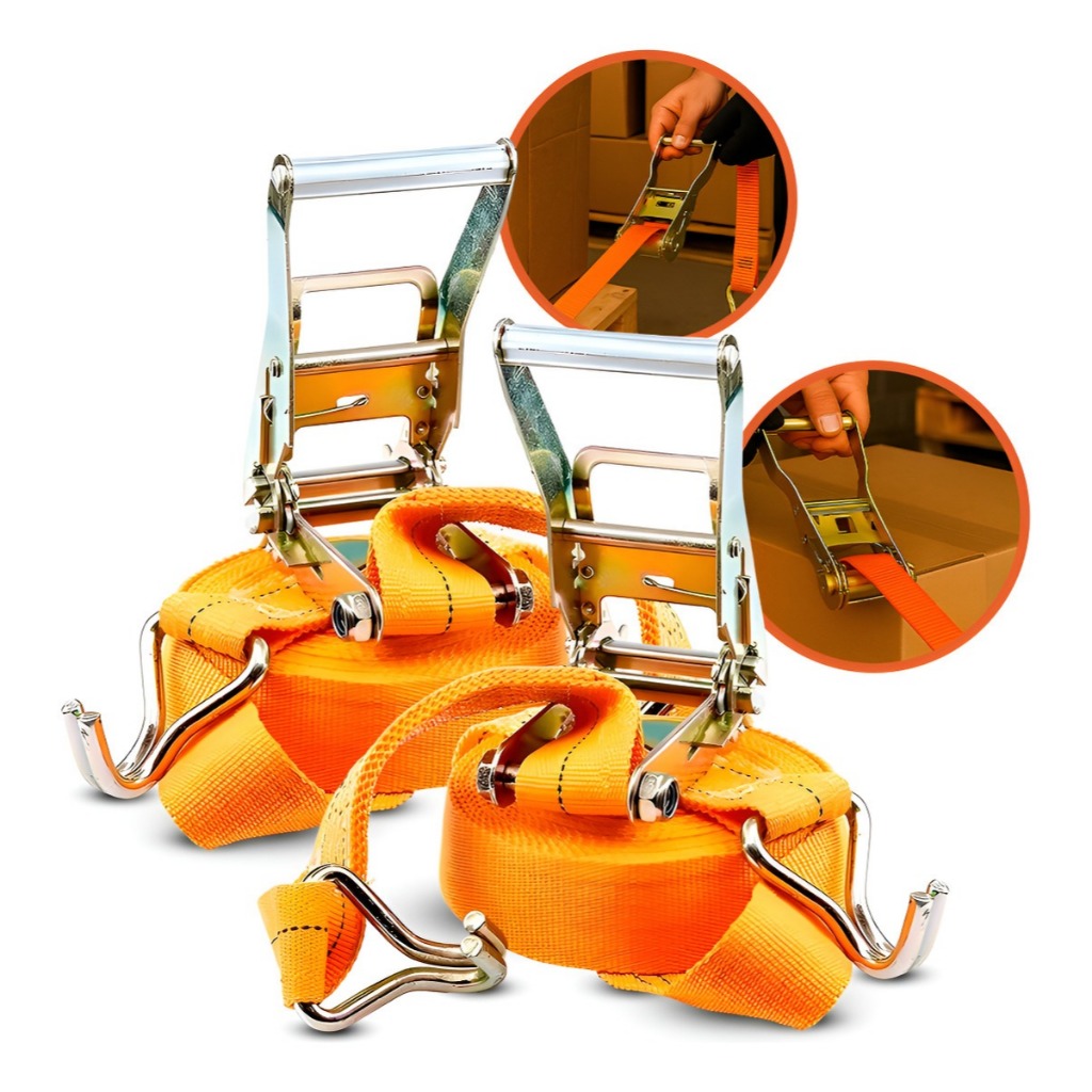 Kit Cinta Catraca 1,5ton Amarração Carga Caminhão Carreta Laranja 2x ou 4x em Oferta na Shopee