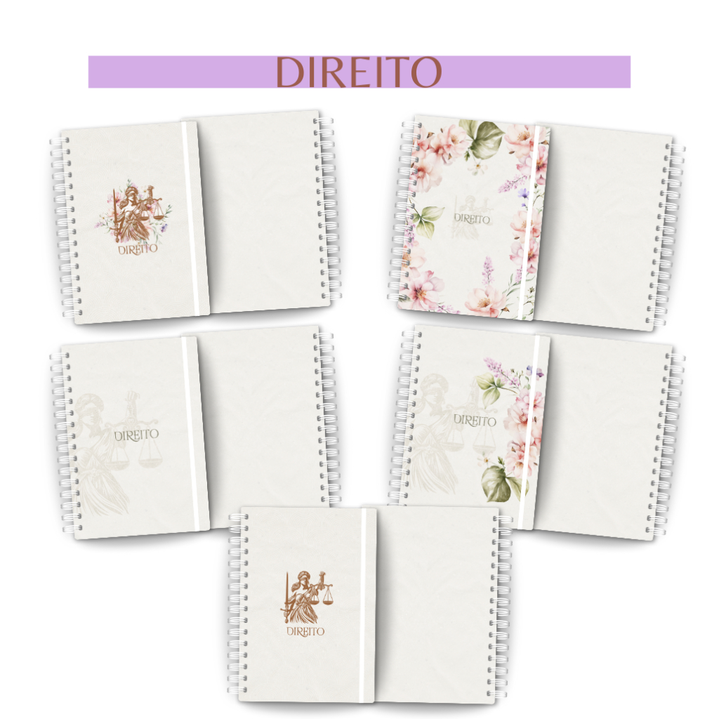 Caderno Personalizado Profissão Direito A5 | Nome na Capa, 100/200 Páginas, Presente Criativo e Exclusivo