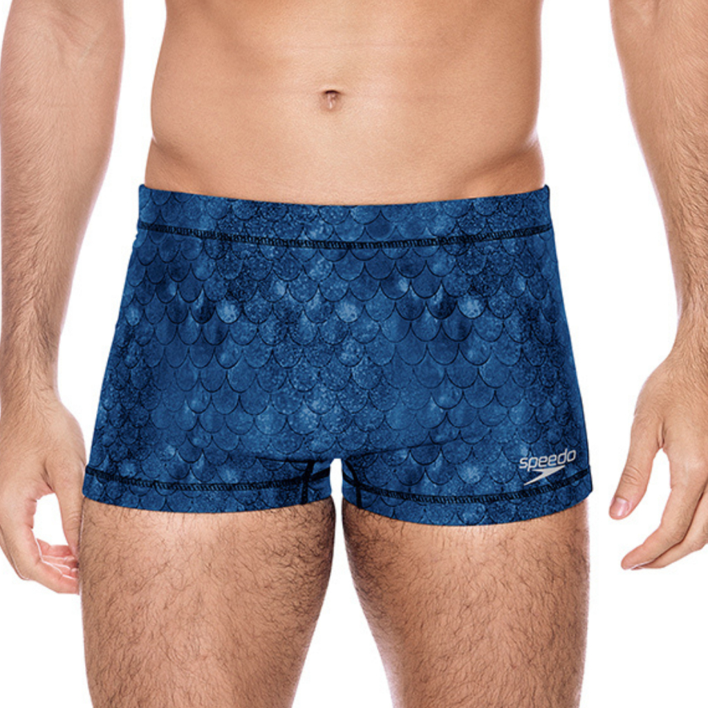 Sunga Boxer Skin Adulto Speedo Tecnologia Smart Compression Alto Desempenho Natação - AZUL