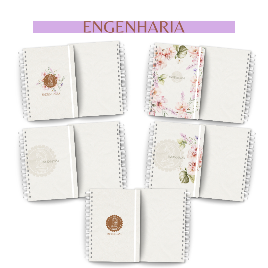 Caderno Personalizado Profissão Engenharia A5 | Nome na Capa, 100/200 Páginas, Presente Criativo e Exclusivo