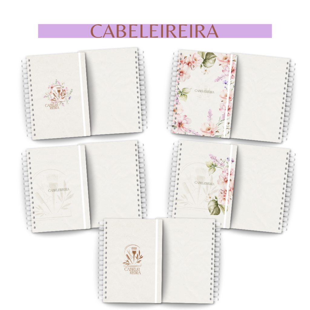 Caderno Personalizado Profissão Cabeleireira A5 | Nome na Capa, 100/200 Páginas, Presente Criativo e Exclusivo