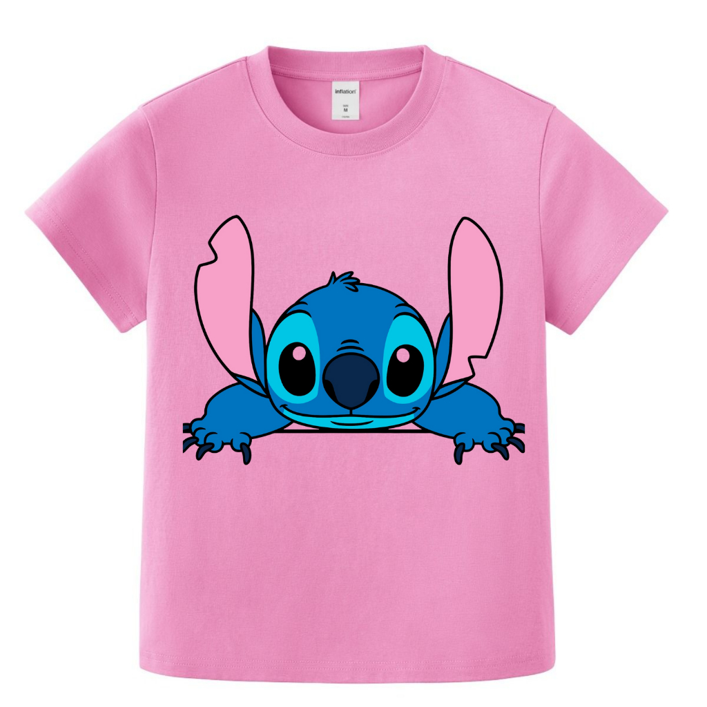 Camiseta Lilo & Stitch Ohana Personagem Confortável Blusa Feminina Disney Camisa Infantil  Algodão