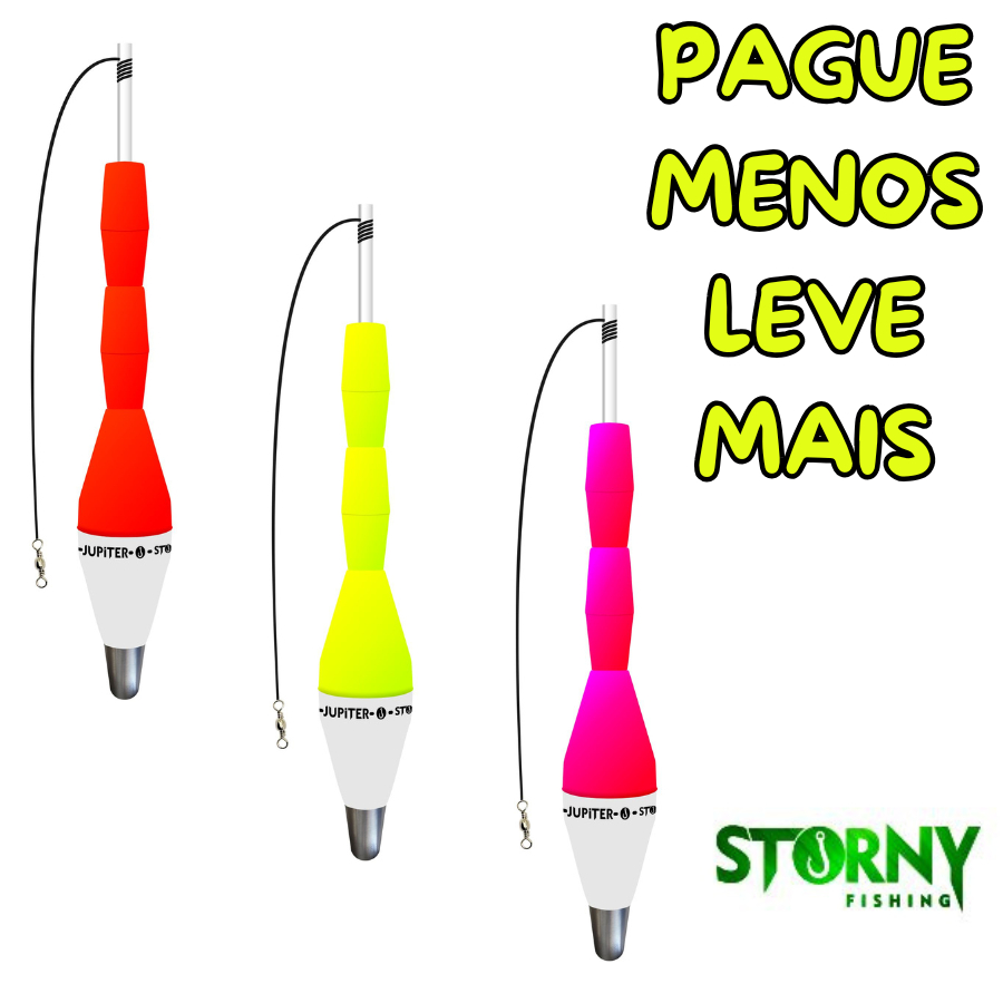 Boia Torpedo Pino Arremesso 55g Júpiter Storny Rolha Dupla Pesqueiro Pesca
