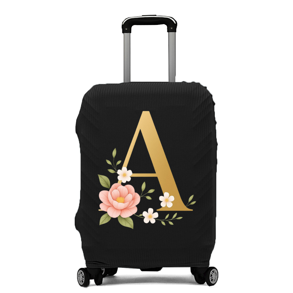 Capa Para Mala de Viagem Personalizada Inicial Canelado Preto Promoção em Oferta na Shopee