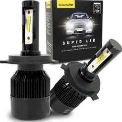 Lampada Led Code H1 H3 H4 H7 H11 HB3 HB4 4300k 7600 Lumens