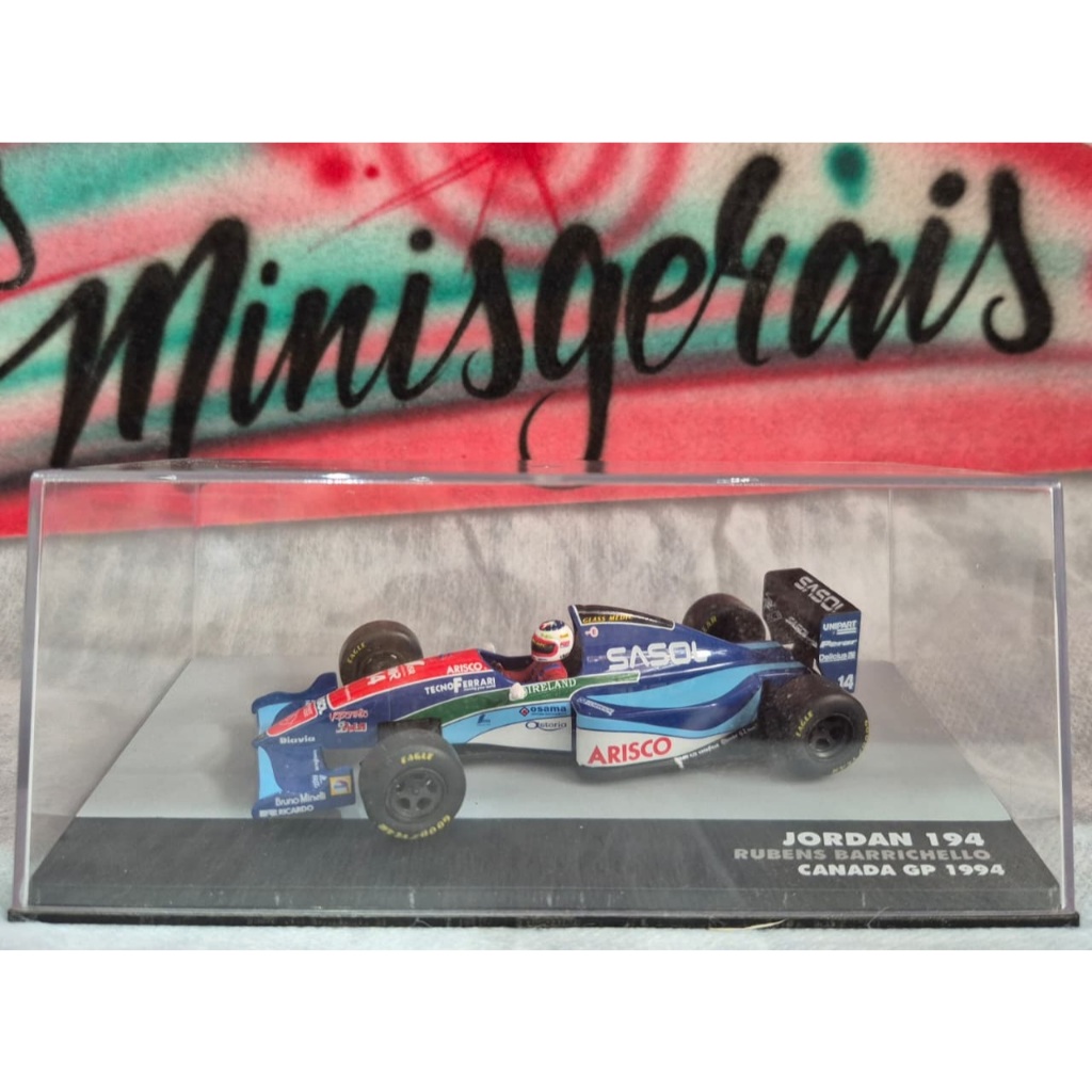 Miniatura J0rdan 194 Rubens Barrichello Lendas Brasileiras do Automobilismo