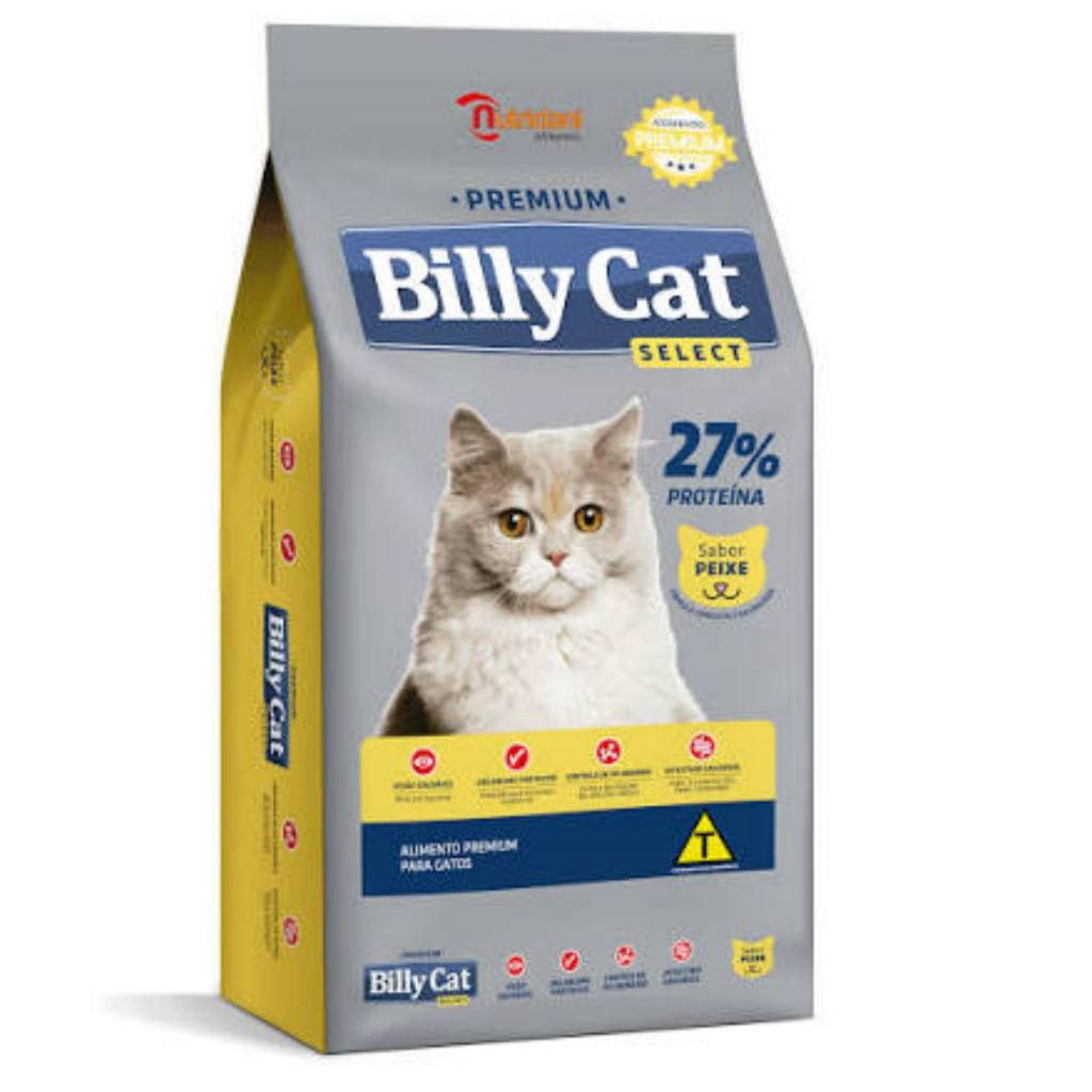 Ração Billy Cat Select Peixe para Gatos 10/15/20/30kg em Oferta na Shopee