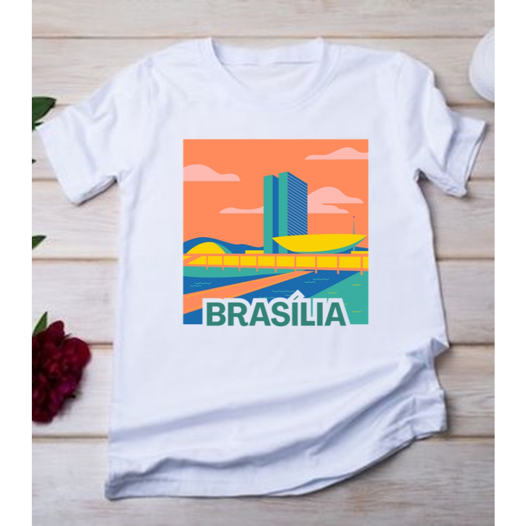 Camiseta Brasília Capital Federal - Congresso Nacional | Souvenir Arquitetura