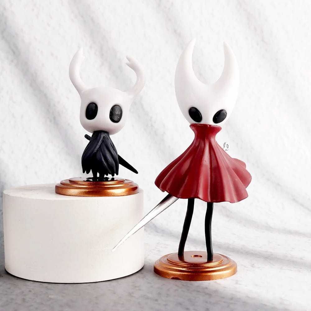 Kit 3pcs Hollow Knight Hornet Quirrel Knight Boneco Action Figure PVC Colecionável Gamer Anime