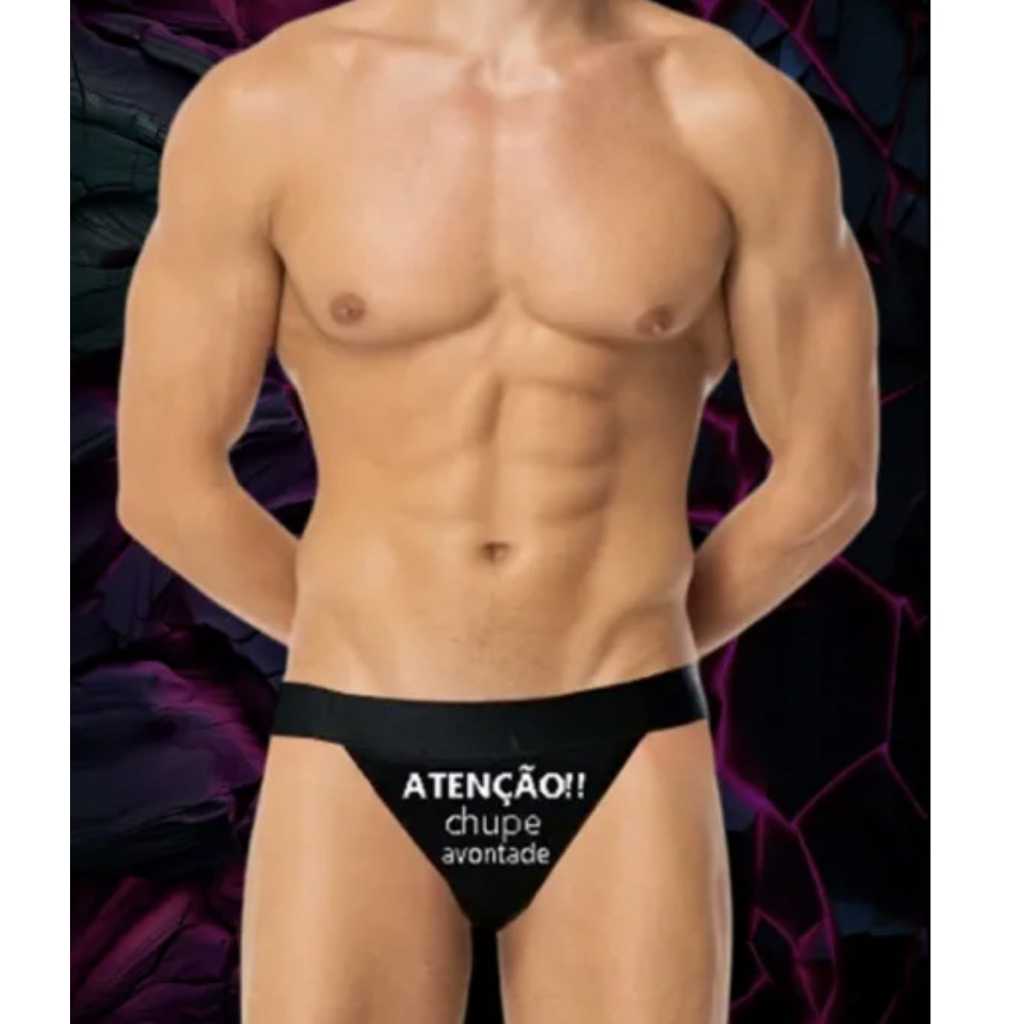 Cueca Jockstrap  com frases ref 892.