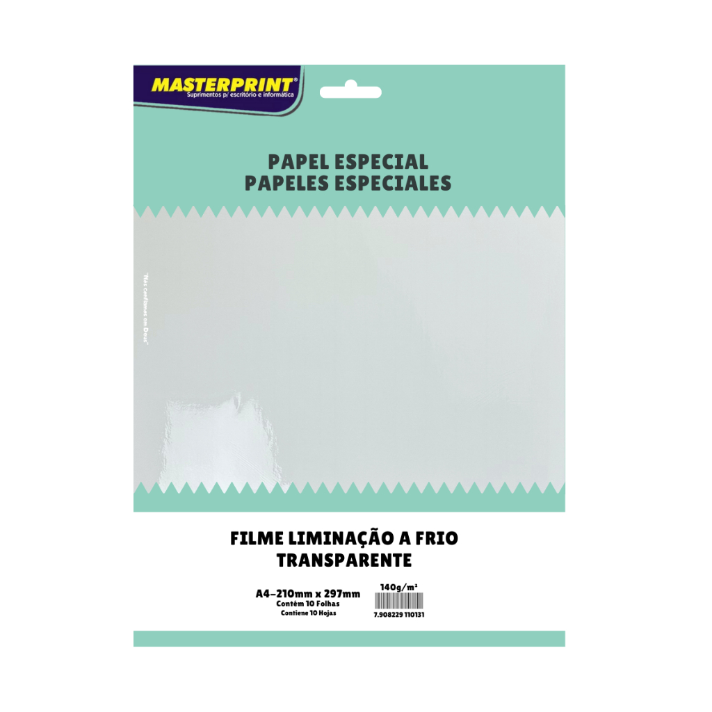 Vinil Transparente Laminação A Frio Masterprint A4 160g - 10 Folhas em Oferta na Shopee