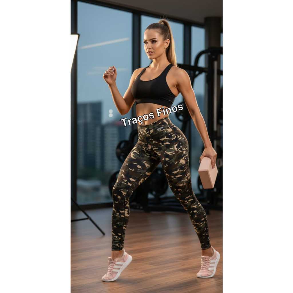 Calça Legging Feminina Fitness - Camuflada leg camuflada