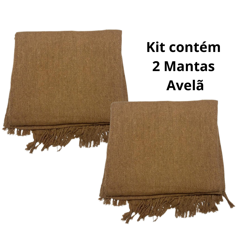 Kit 2 Mantas para Sofá 100% Algodão 2.10x1.20m | Sofá 2 e 3 Lugares Poltrona | Casa Decoração