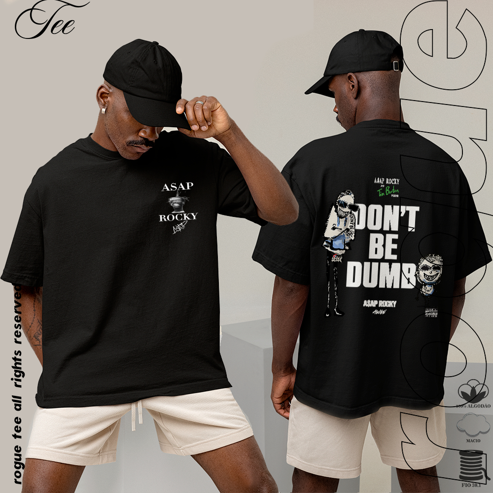 Camiseta Basica e Oversized A$ap Rocky Don't Be Dumb Album Estreia Lançamento 2026 Lollapalooza Rap em Oferta na Shopee