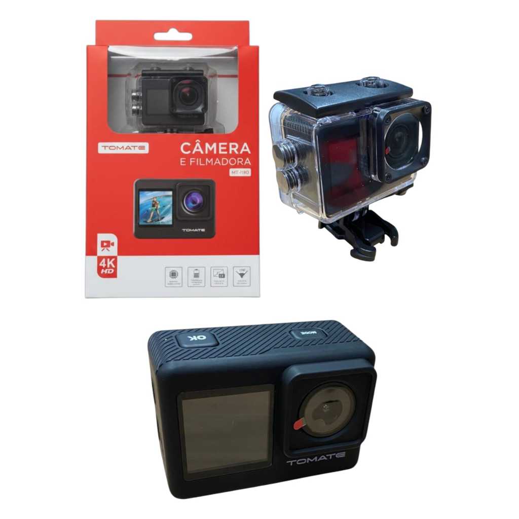 Câmera Filmadora de Ação Esportiva 4K Tomate Wifi Davely Mt-1190 — R$ 298,00 em Shopee
