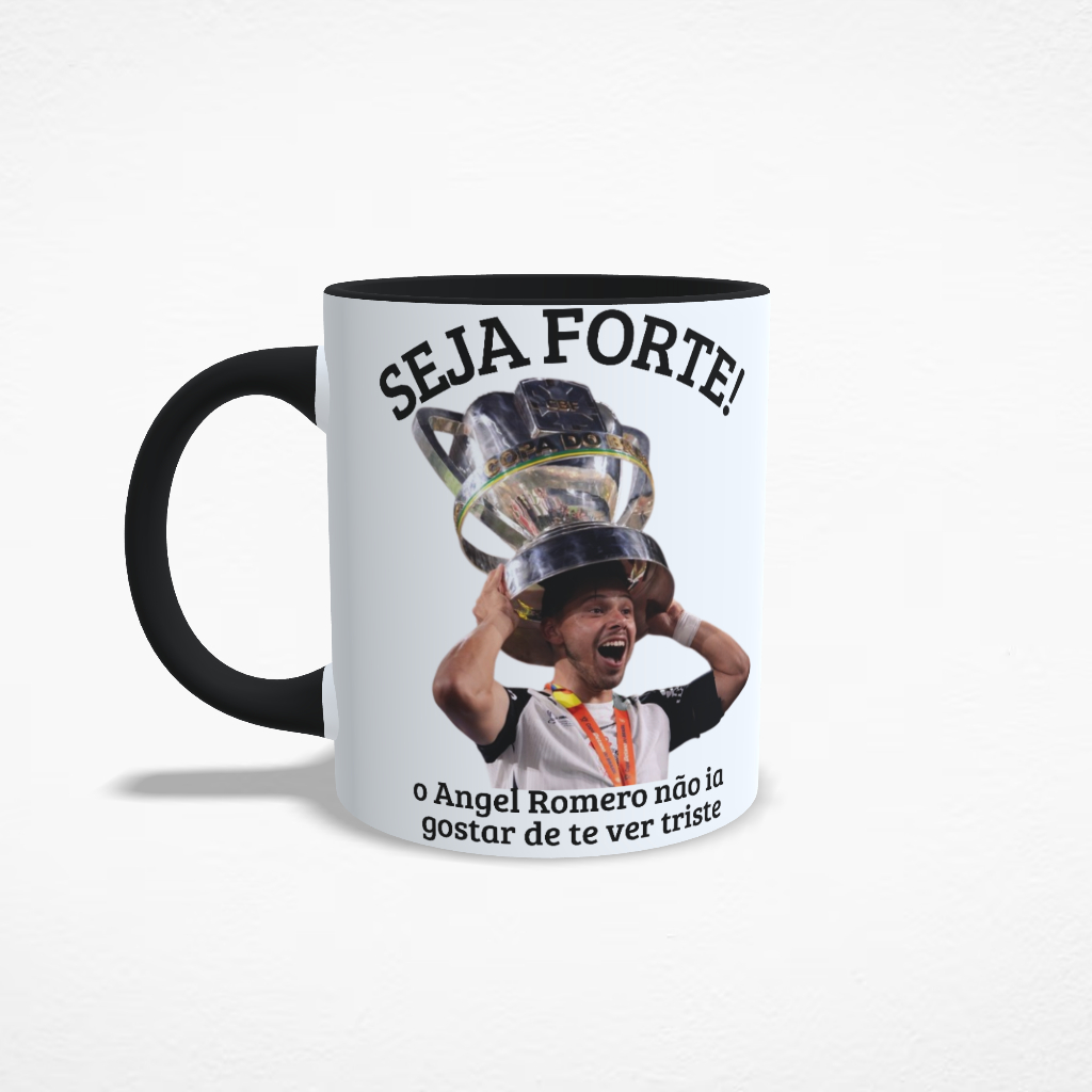 CANECA SEJA FORTE ANGEL ROMERO CAMPEÃO COPA DO BRASIL MEME