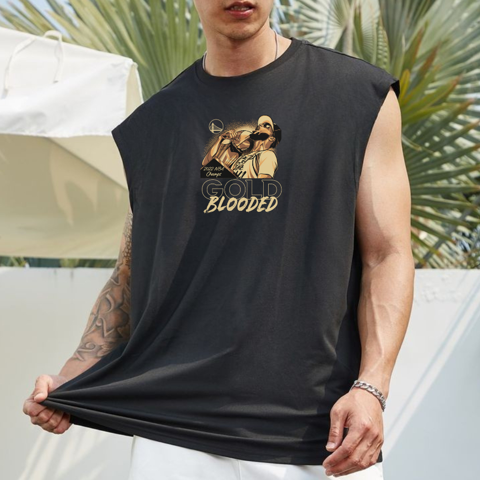 Camiseta Regata NBA Golden State Warriors Oversized Blusa Verão Masculina 100% Algodão Academia