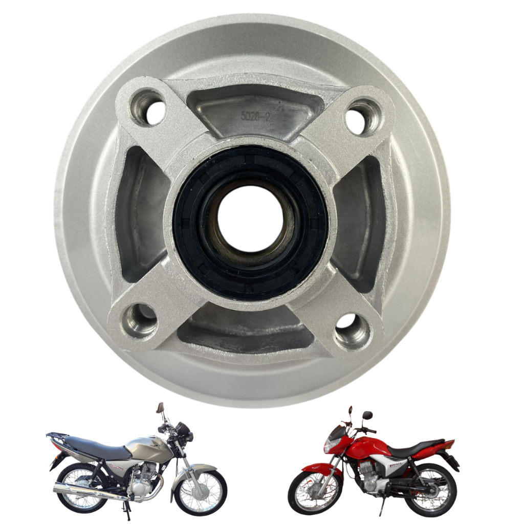 Flange Coroa Cg Titan 150 Fan 150 Suporte Coroa C/ Rolamento