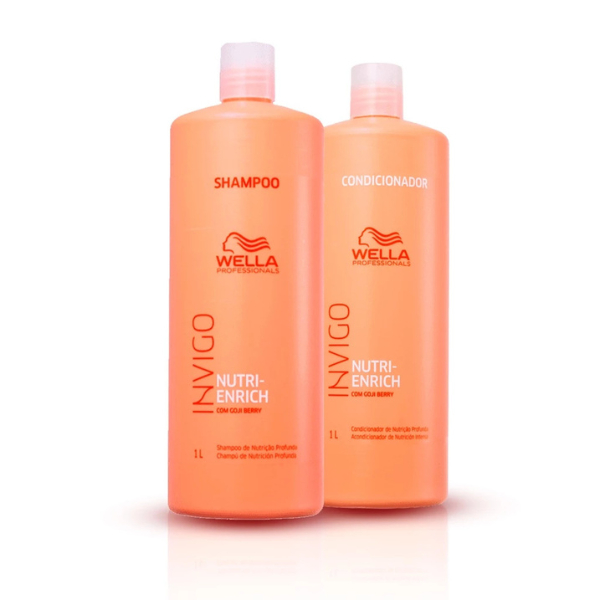 Wella Professionals Enrich Kit 1L Shampoo e Condicionador Hidratação Nutrição Cabelo Seco