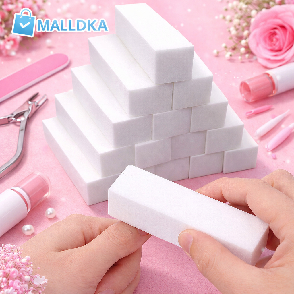 Kit 50/40/30/20/10 Lixas Bloco Polidora  Cores Sortidas Para Unhas Gel Porcelana