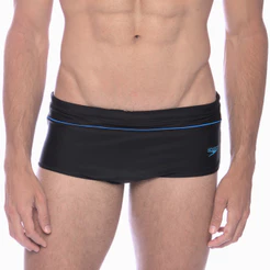 Sunga Tradicional Line Adulto Speedo Praia Piscina Natação - PRETO AZUL COBALTO