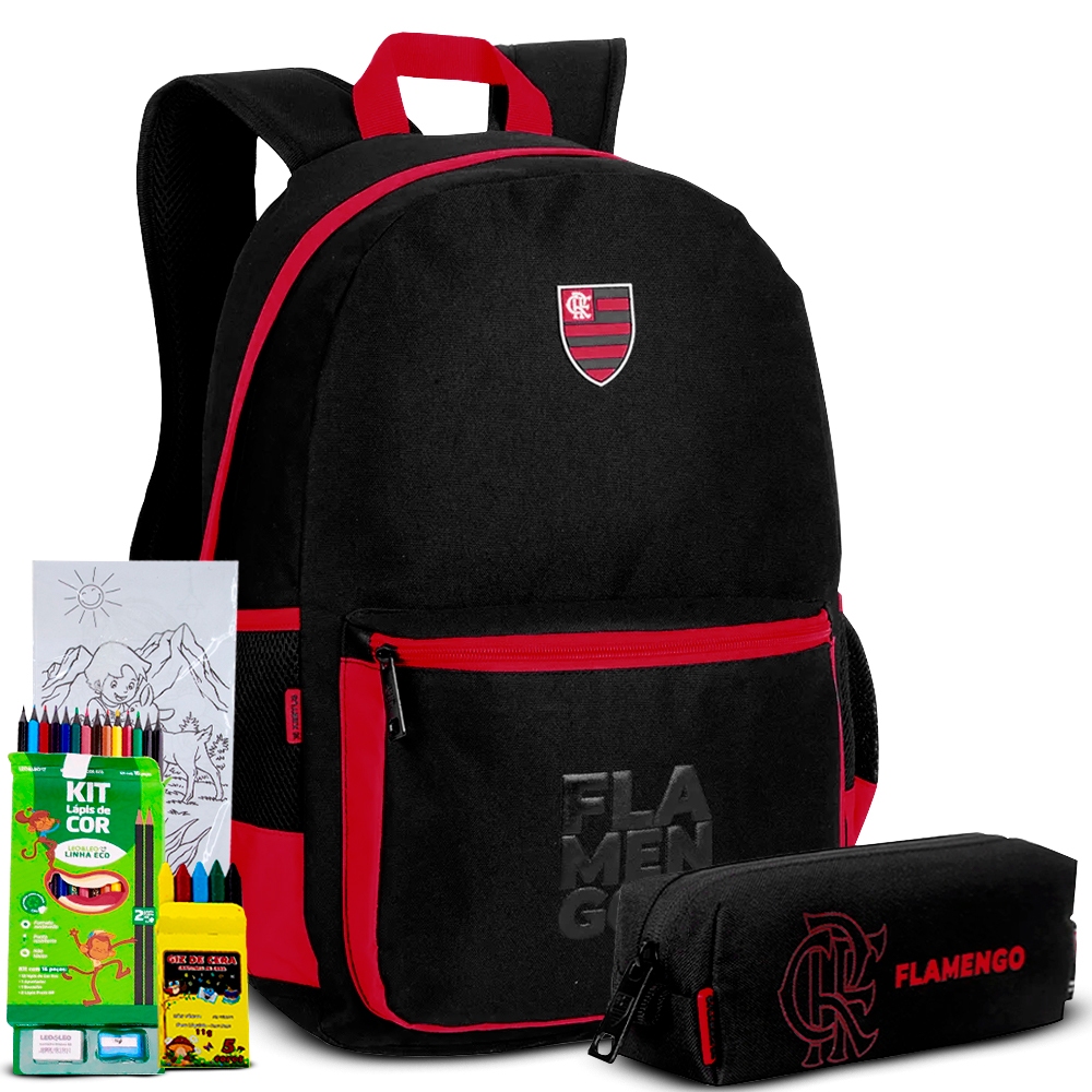 Kit Mochila Costas Flamengo Oficial Com Alças Acolchoadas Estojo Infantil Time Rubro Negro Coleção Escolar 2026 em Oferta na Shopee