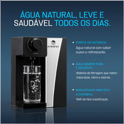 Purificador De Agua De Bancada / Parede Preto Filtro De Agua Natural - Não Elétrico