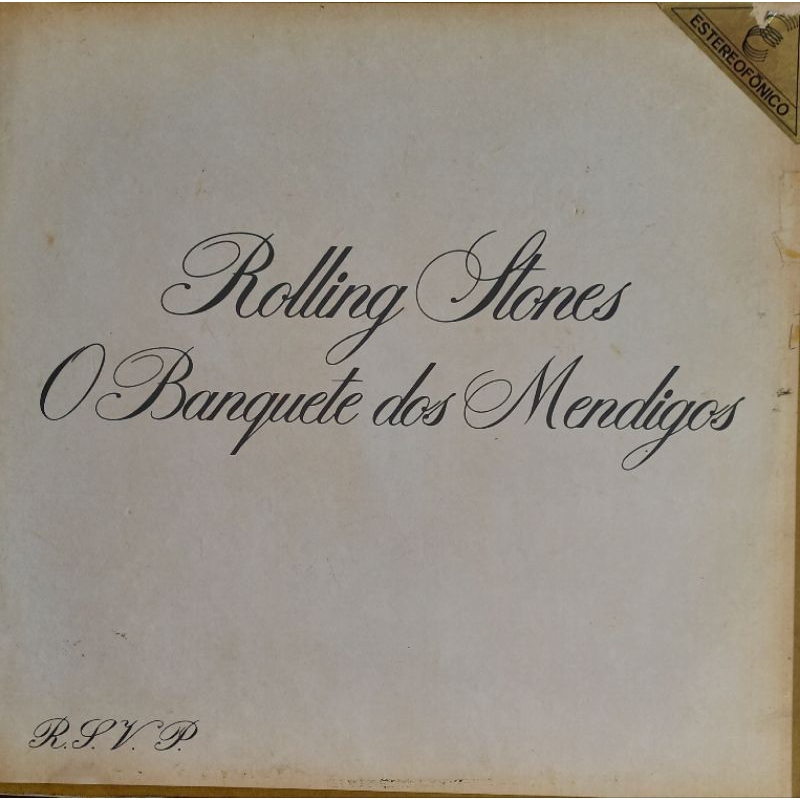 DISCO DE VINIL-ROLLING STONES ,O BANQUETE  DOS MENDIGOS,(1972). LP RARO.