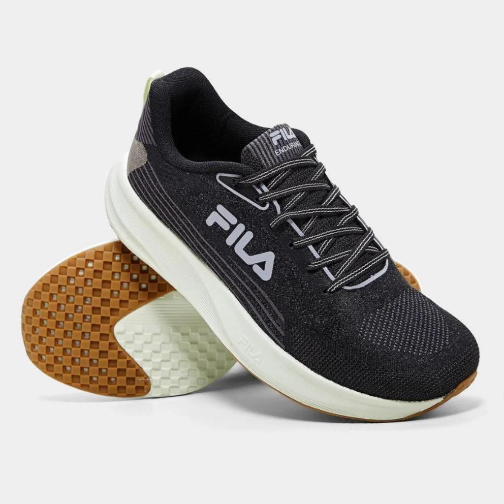 Tênis Fila Endurance Masculino - Preto e Verde em Oferta na Shopee