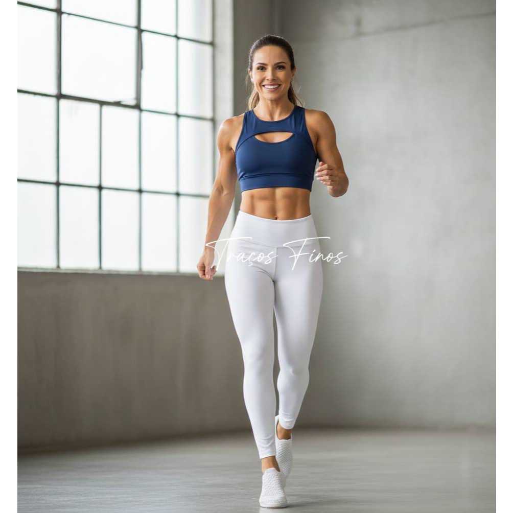 calça legging branca cotton feminina não dá alergia/ dança/ coreografia / uniforme de medicina e enfermagem/ estética