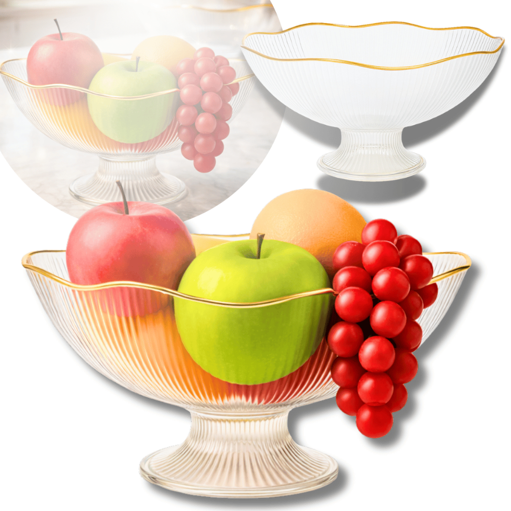 Fruteira Saladeira Organizador Multiuso De Frutas Tipo Aparência de Vidro Transparente Resistente em Oferta na Shopee