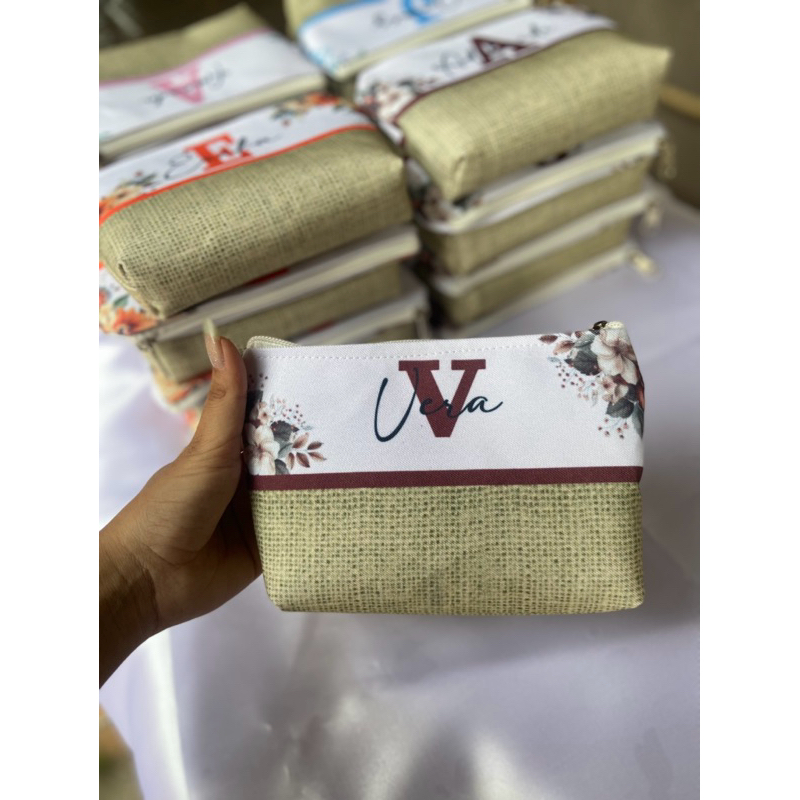 kit 6 Necessaire Personalizada Com Nome P/ Casamento, Madrinha, Aniversário, 15 Anos e Empresas e ventos...